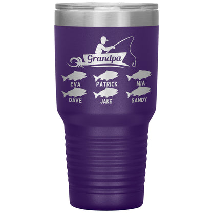 Grandpa Fishing Personalize Tumbler