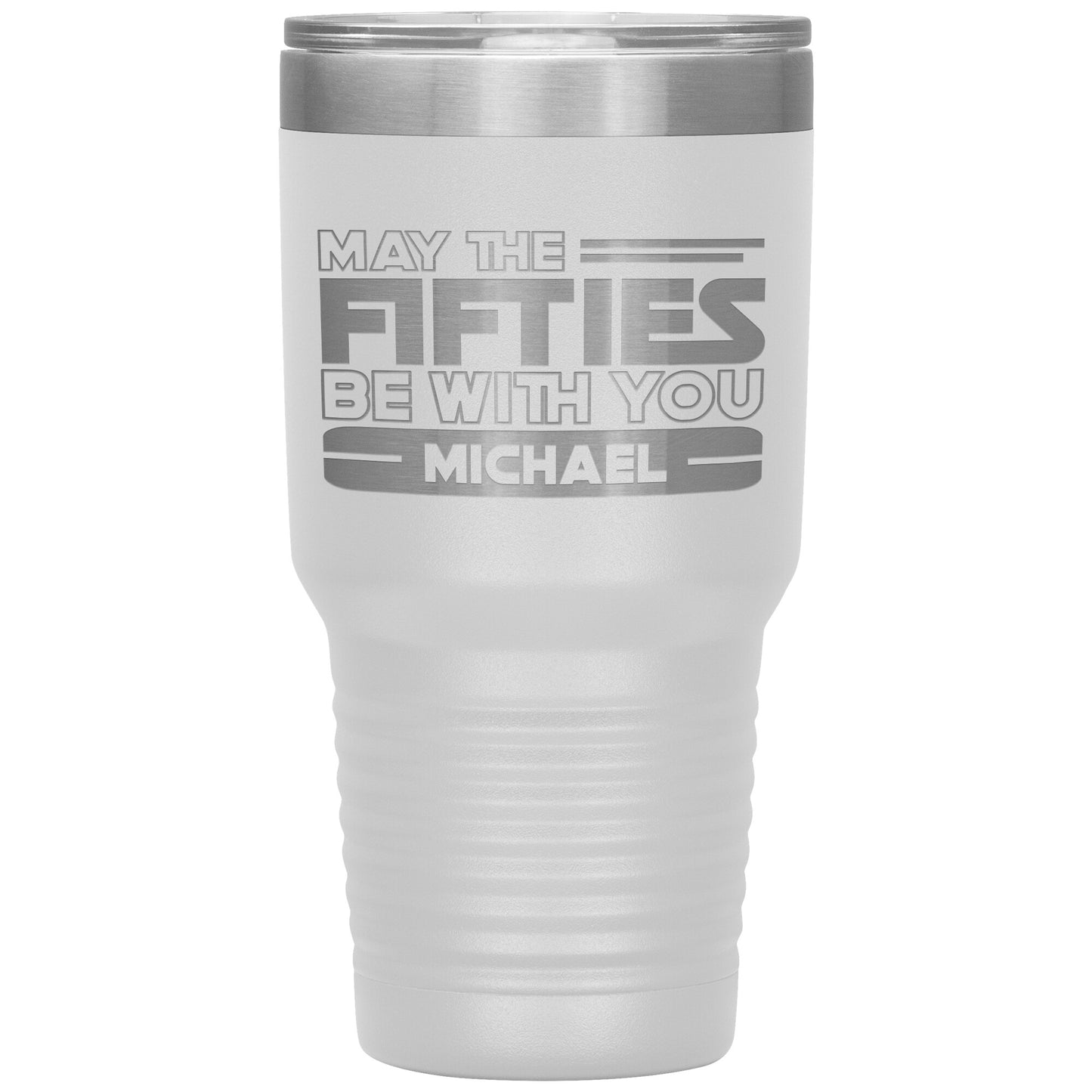 May the Fifties Be With You Name Tumbler