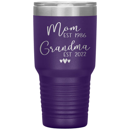 Mom to Grandma Est 2022 Tumbler