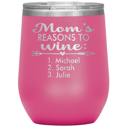 Mom's Reason to Wine Tumbler