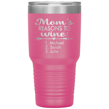 Mom's Reason to Wine Tumbler