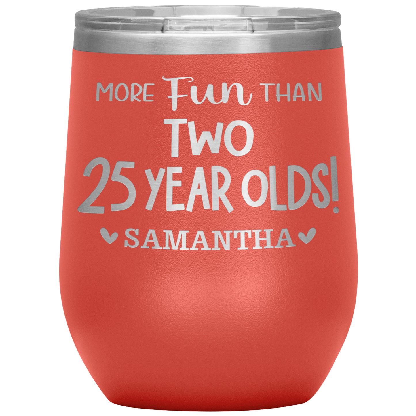 More Fun Than Two 25 Years Olds Birthday Tumbler