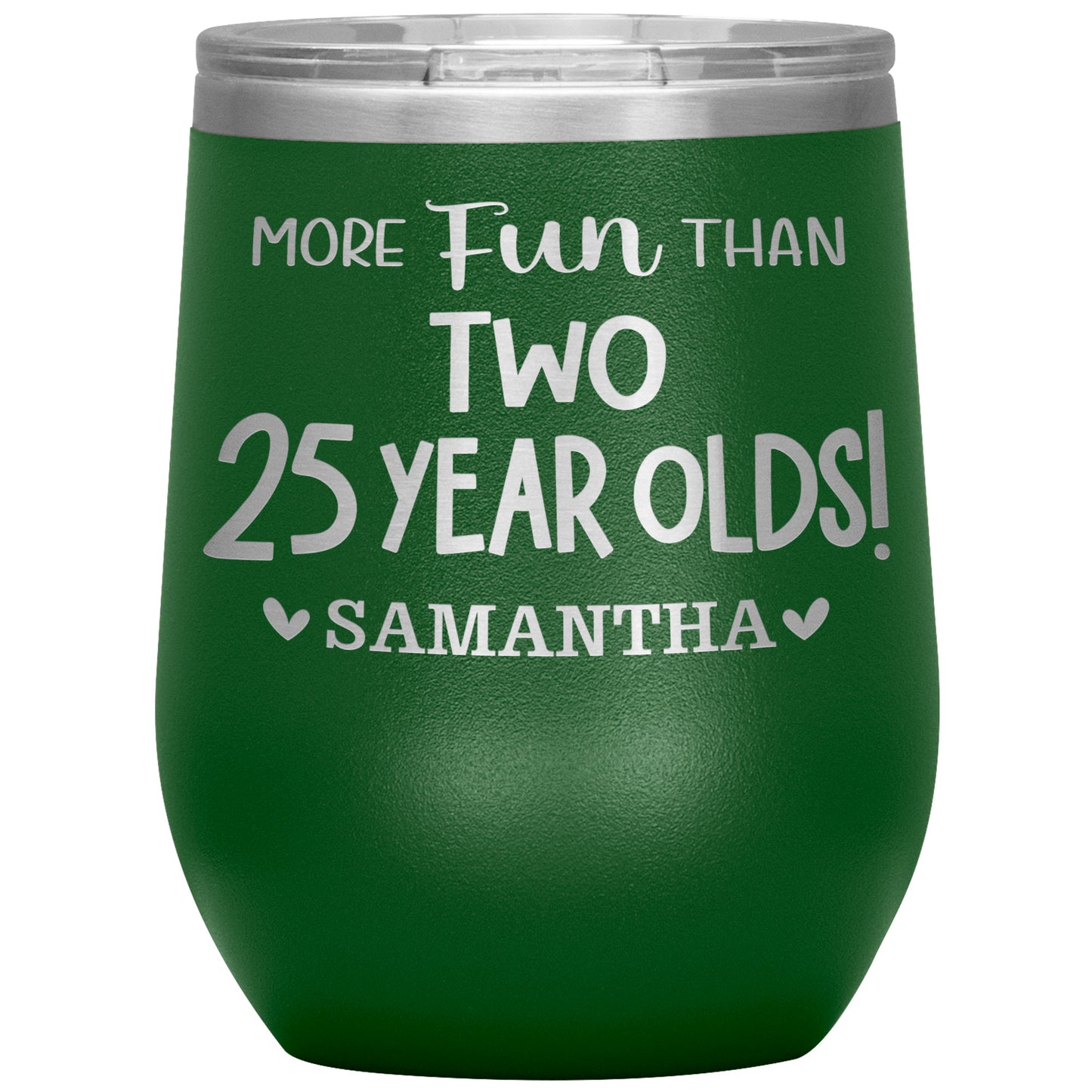 More Fun Than Two 25 Years Olds Birthday Tumbler