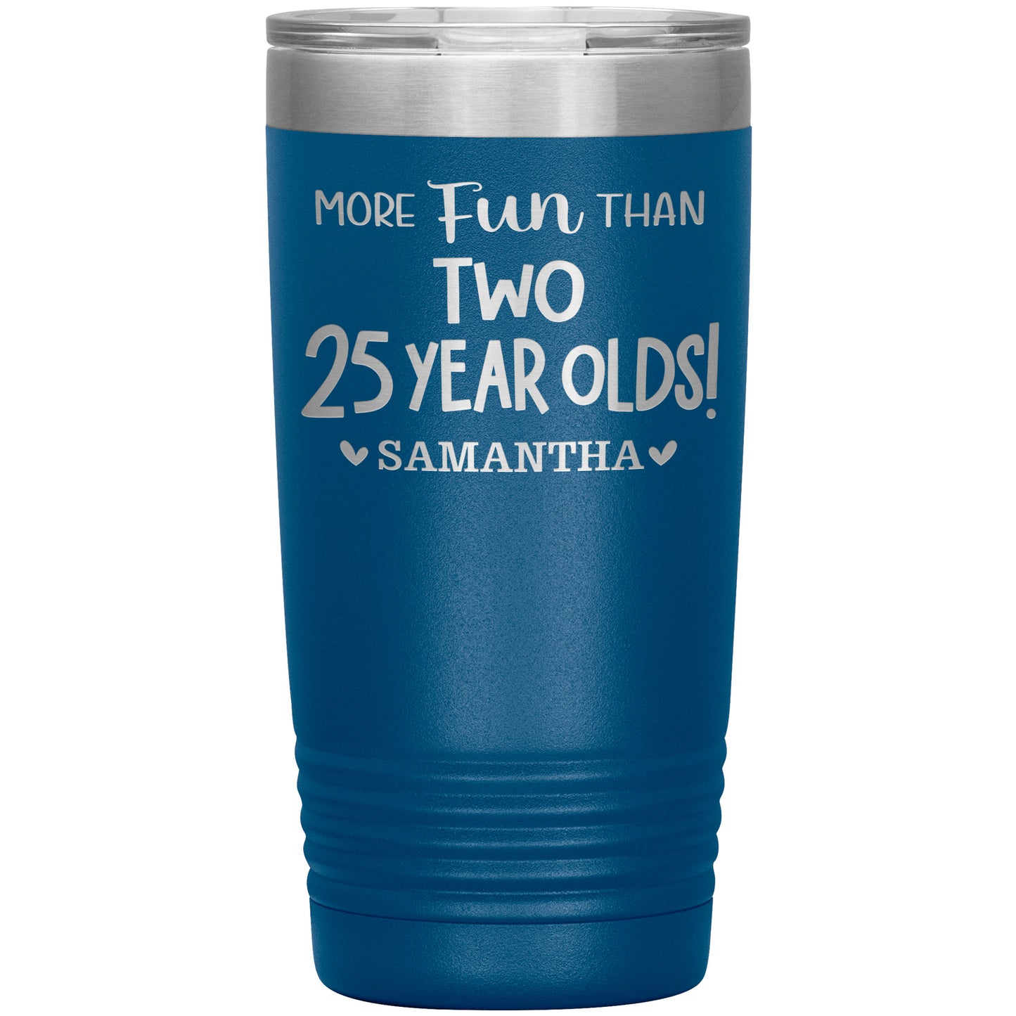 More Fun Than Two 25 Years Olds Birthday Tumbler