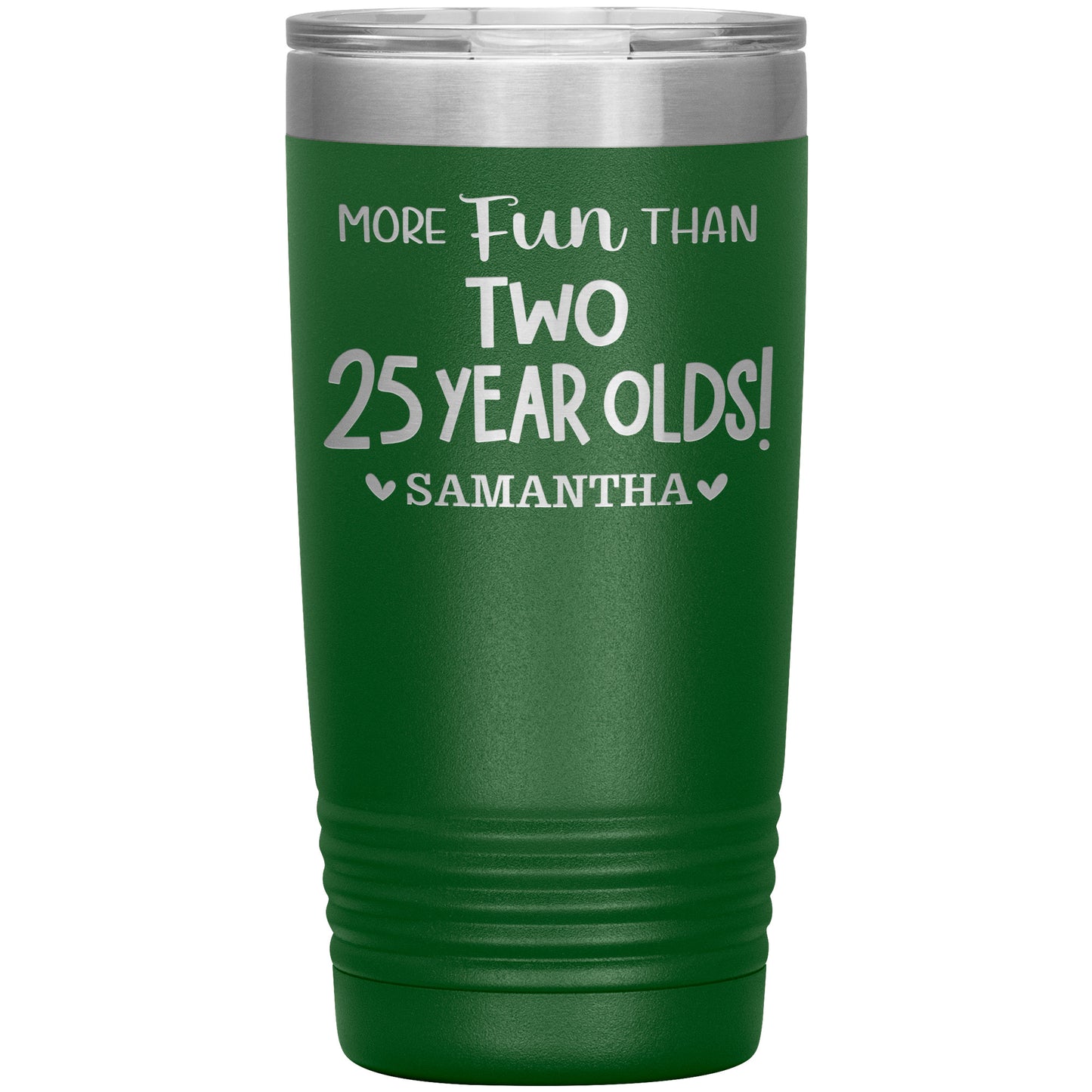 More Fun Than Two 25 Years Olds Birthday Tumbler