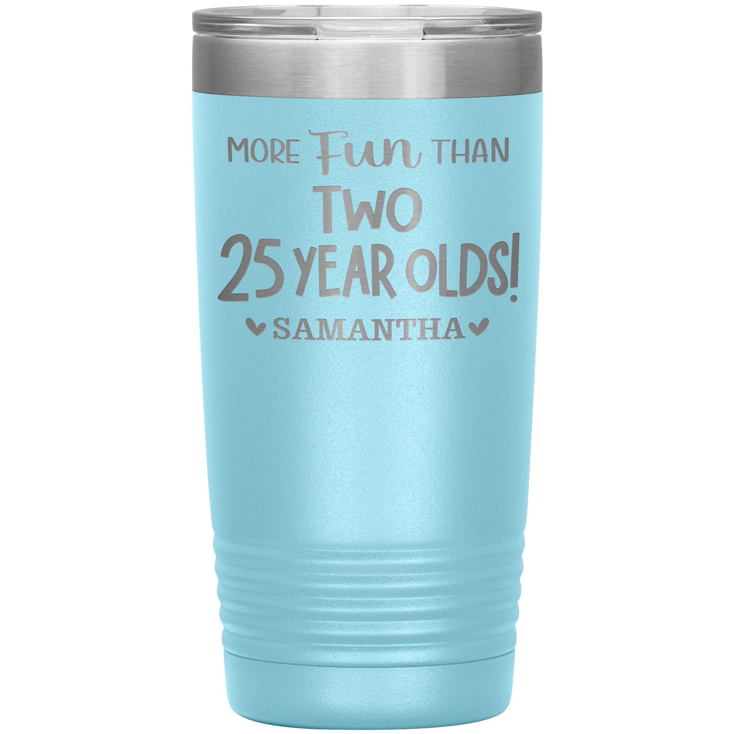 More Fun Than Two 25 Years Olds Birthday Tumbler