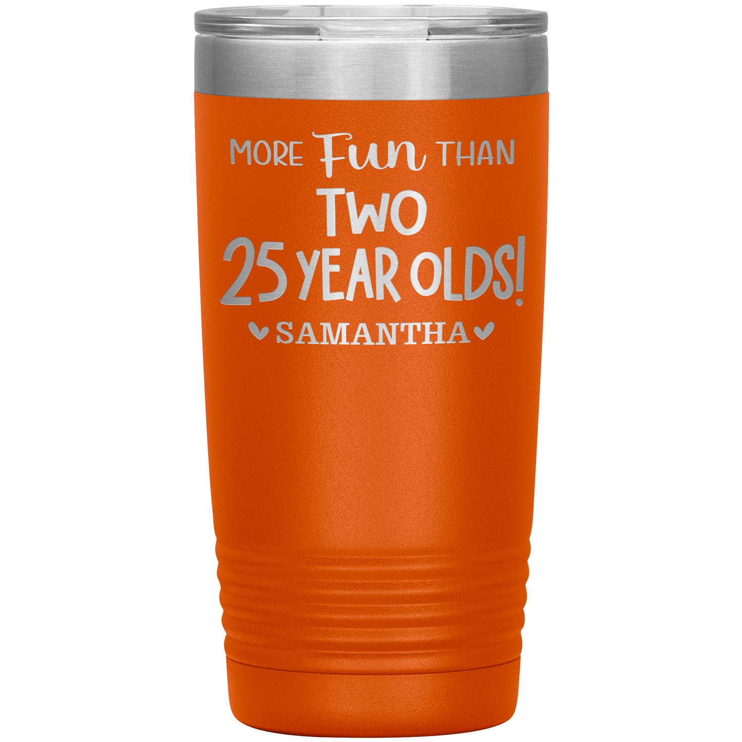 More Fun Than Two 25 Years Olds Birthday Tumbler