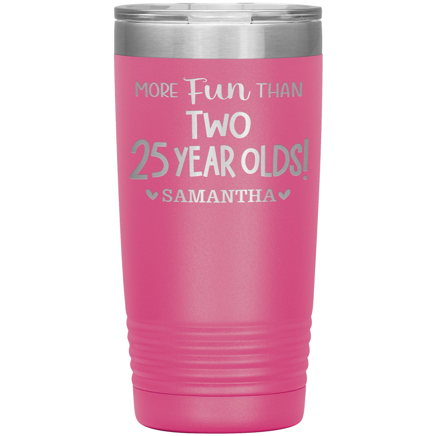 More Fun Than Two 25 Years Olds Birthday Tumbler