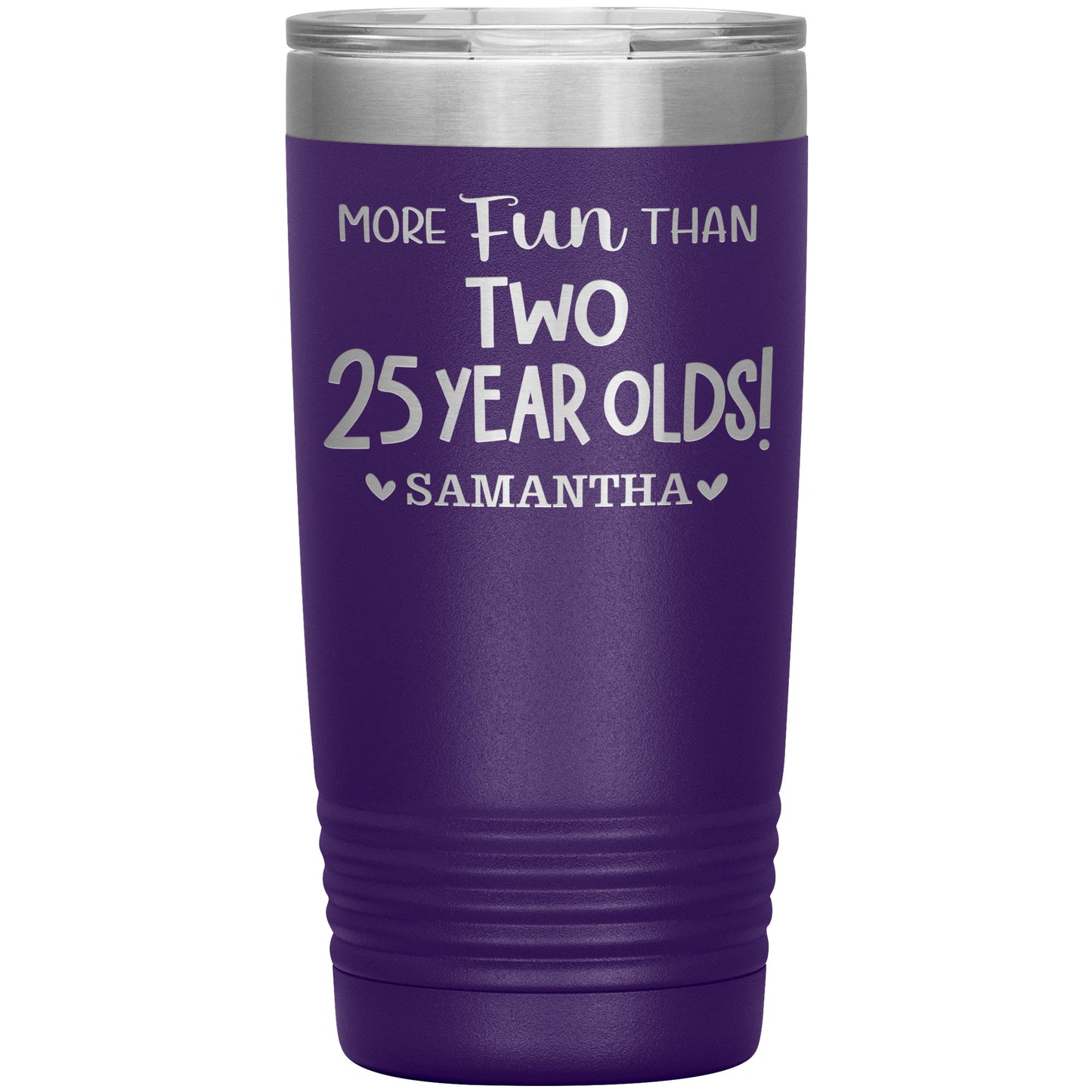More Fun Than Two 25 Years Olds Birthday Tumbler