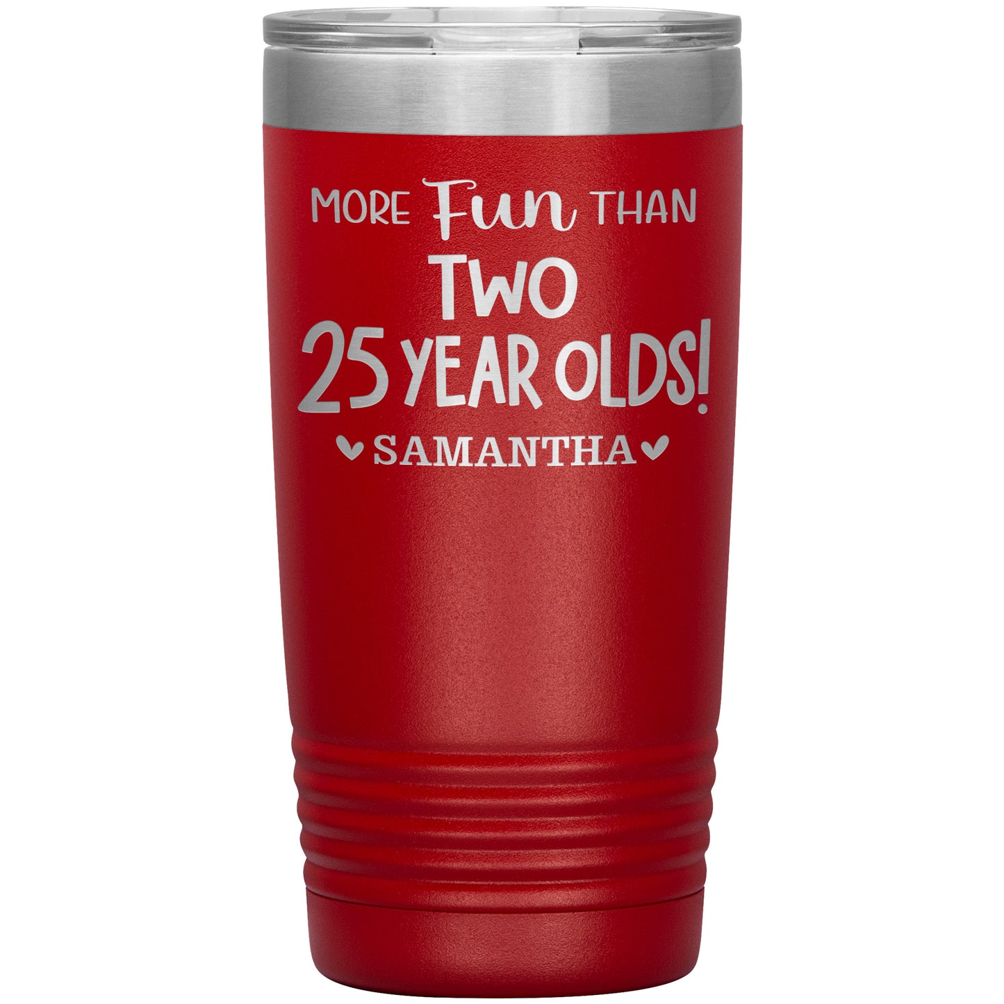 More Fun Than Two 25 Years Olds Birthday Tumbler