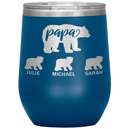 Papa Bear Personalize Tumbler