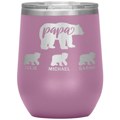 Papa Bear Personalize Tumbler
