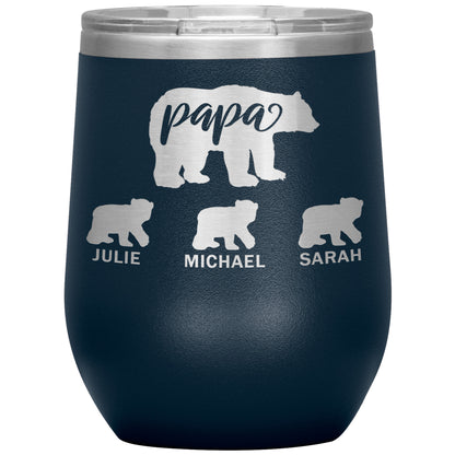 Papa Bear Personalize Tumbler