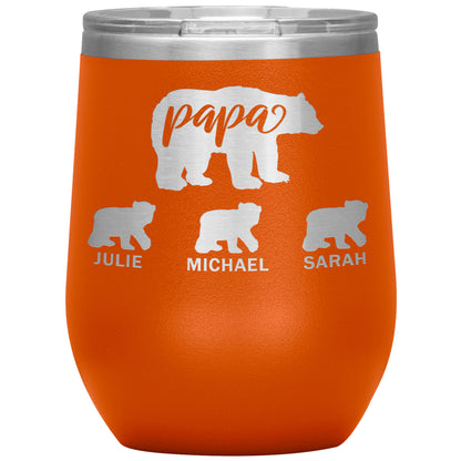 Papa Bear Personalize Tumbler
