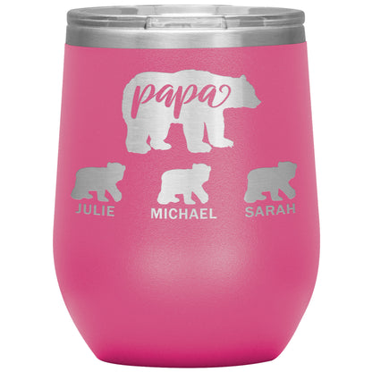 Papa Bear Personalize Tumbler