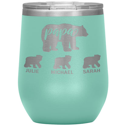 Papa Bear Personalize Tumbler