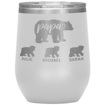 Papa Bear Personalize Tumbler