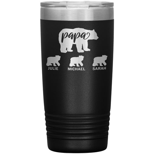 Papa Bear Personalize Tumbler