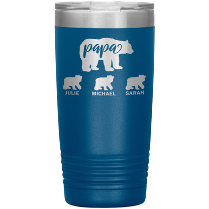 Papa Bear Personalize Tumbler