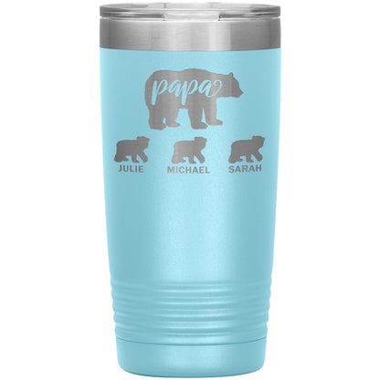 Papa Bear Personalize Tumbler
