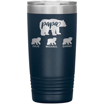 Papa Bear Personalize Tumbler