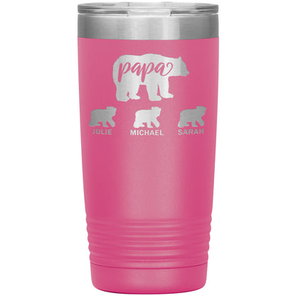 Papa Bear Personalize Tumbler