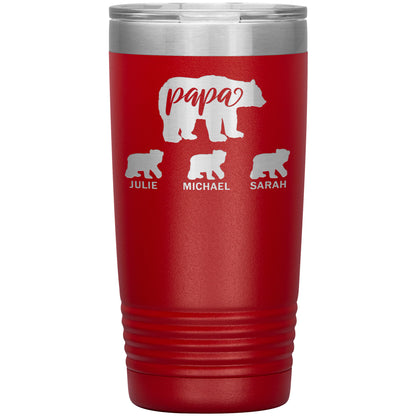 Papa Bear Personalize Tumbler