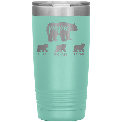 Papa Bear Personalize Tumbler