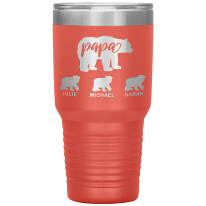 Papa Bear Personalize Tumbler