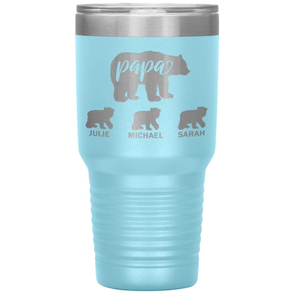 Papa Bear Personalize Tumbler