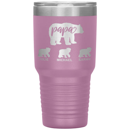 Papa Bear Personalize Tumbler