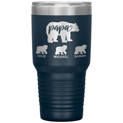 Papa Bear Personalize Tumbler