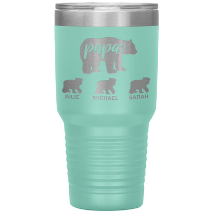 Papa Bear Personalize Tumbler
