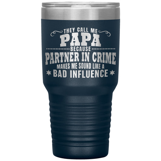 Papa Partner in Crime Tumbler