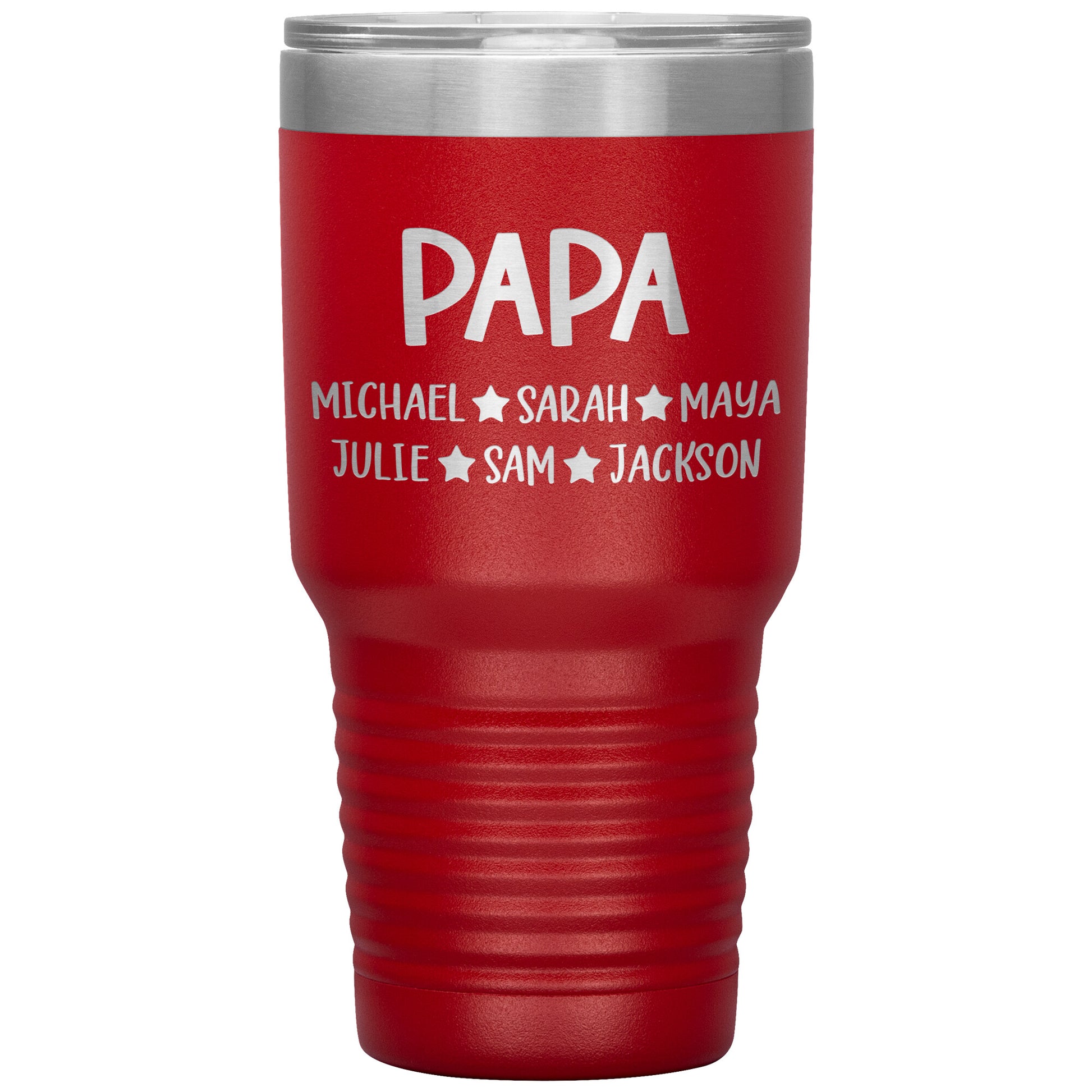Papa Grandkids Tumbler