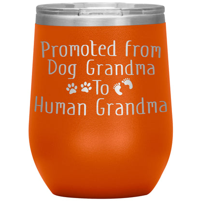 Promoted from Dog Grandma to Human Grandma Tumbler