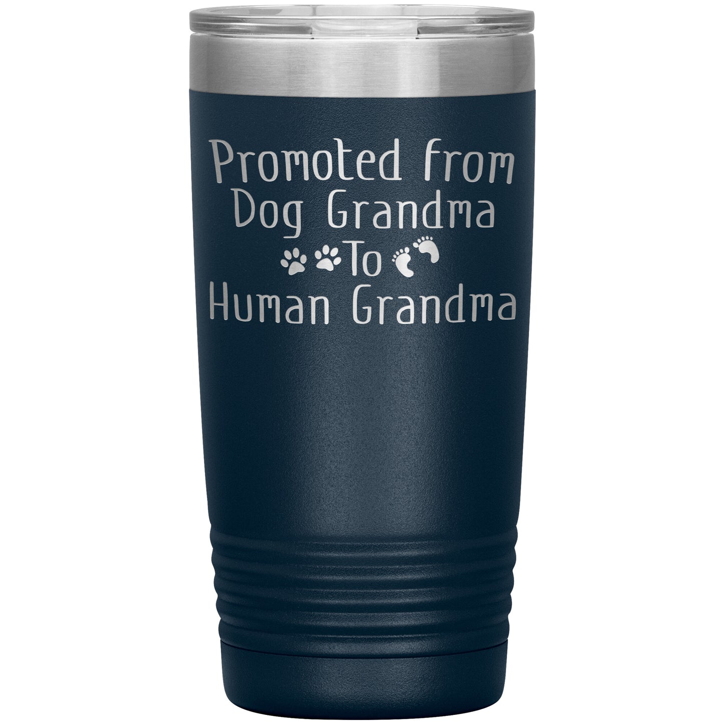Promoted from Dog Grandma to Human Grandma Tumbler