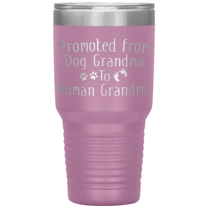 Promoted from Dog Grandma to Human Grandma Tumbler