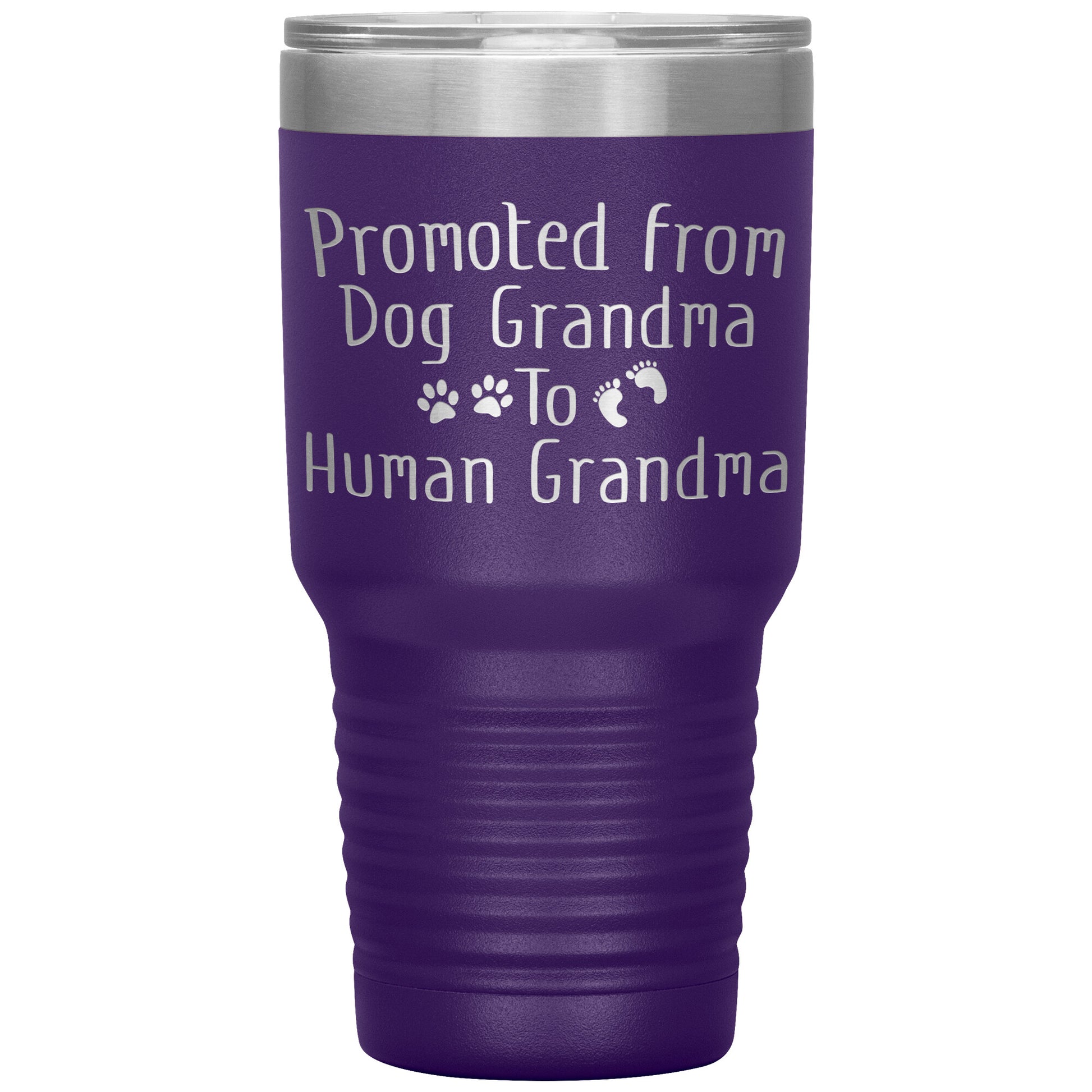 Promoted from Dog Grandma to Human Grandma Tumbler