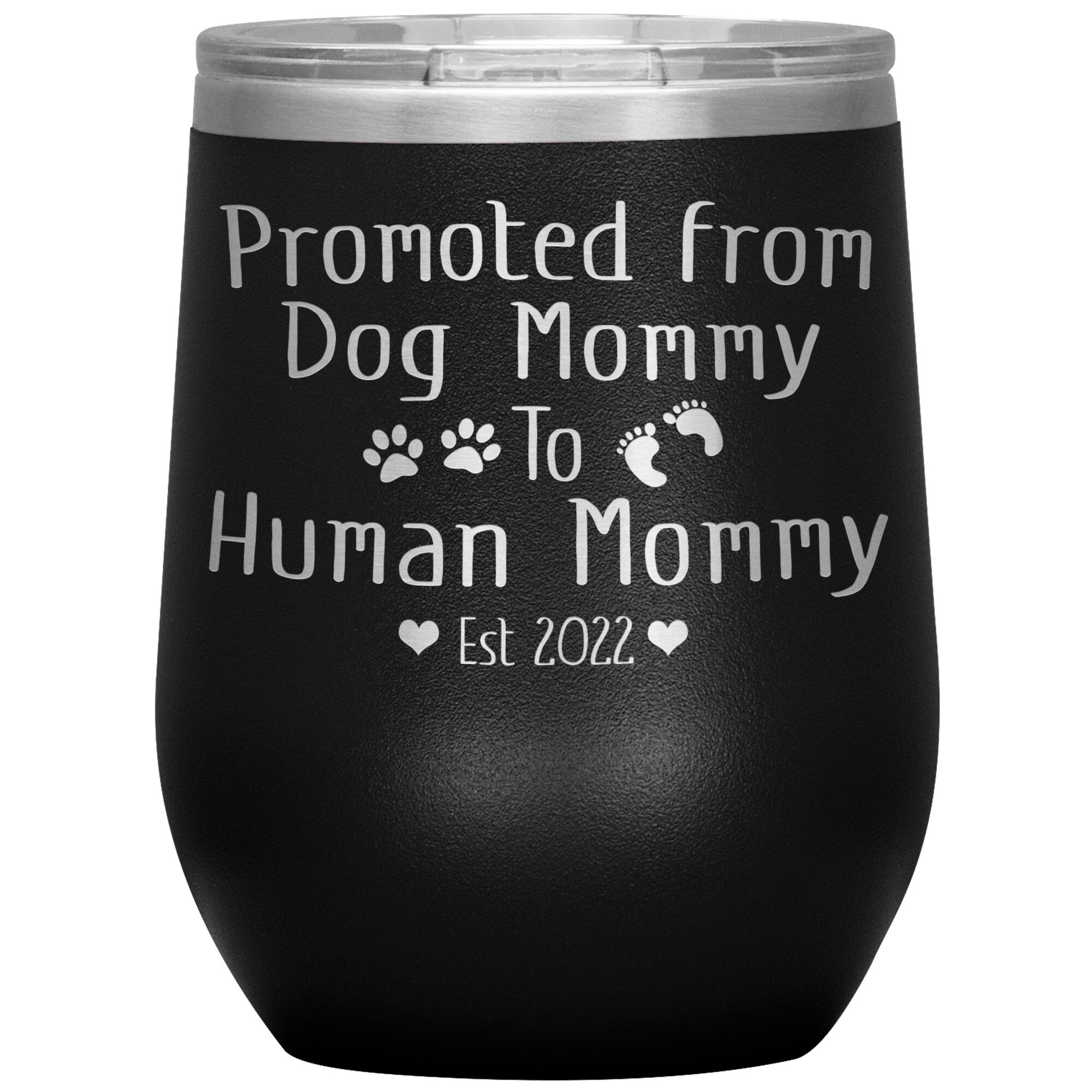 Promoted from Dog to Human Mommy Est 2022 Tumbler