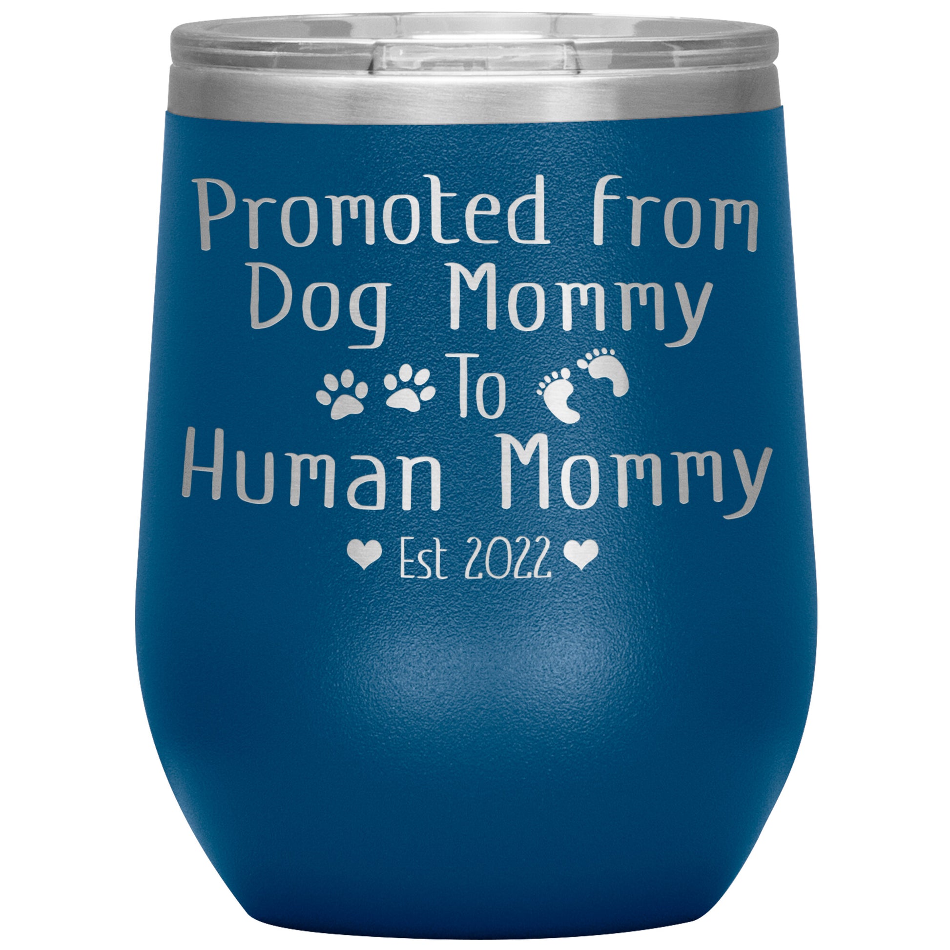 Promoted from Dog to Human Mommy Est 2022 Tumbler