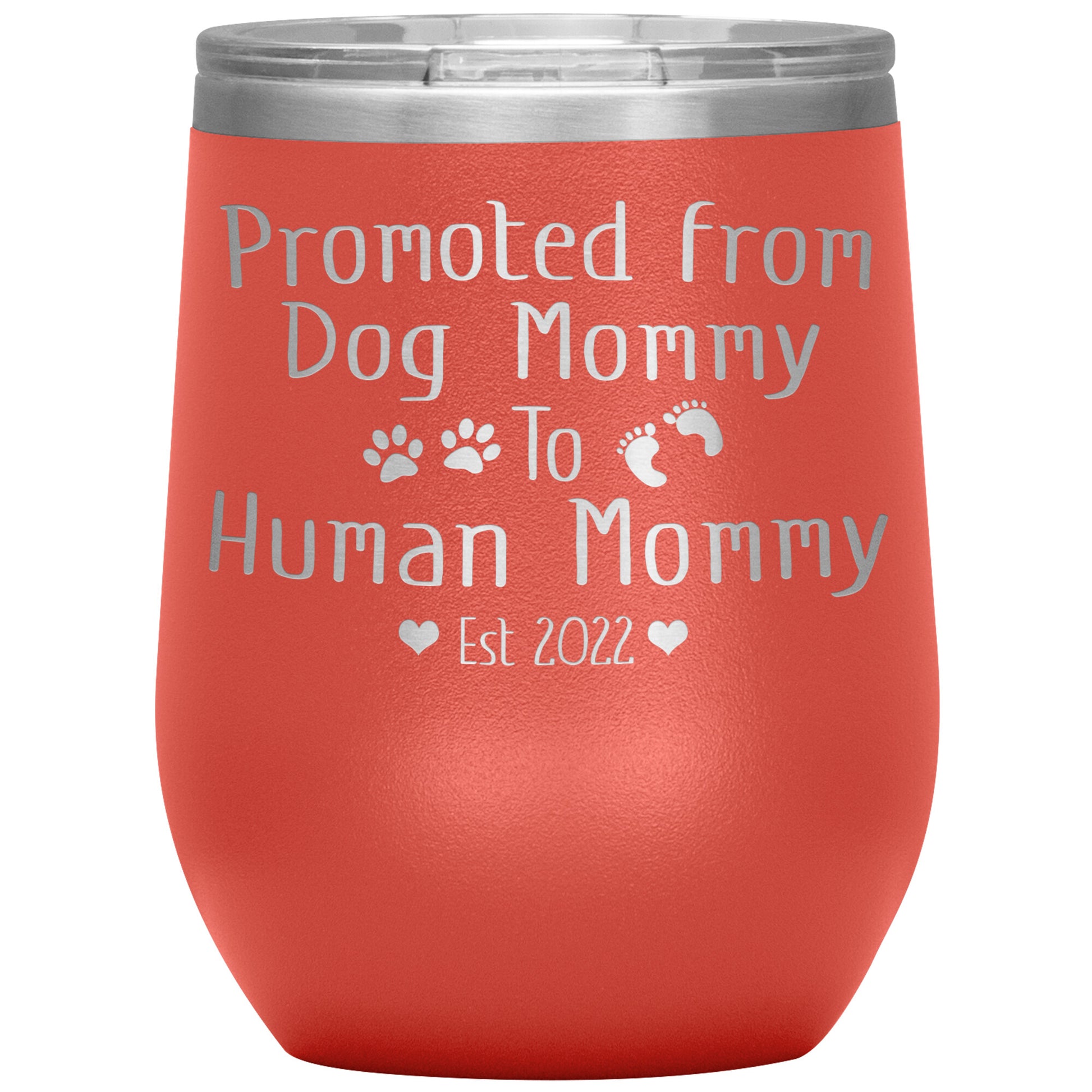Promoted from Dog to Human Mommy Est 2022 Tumbler