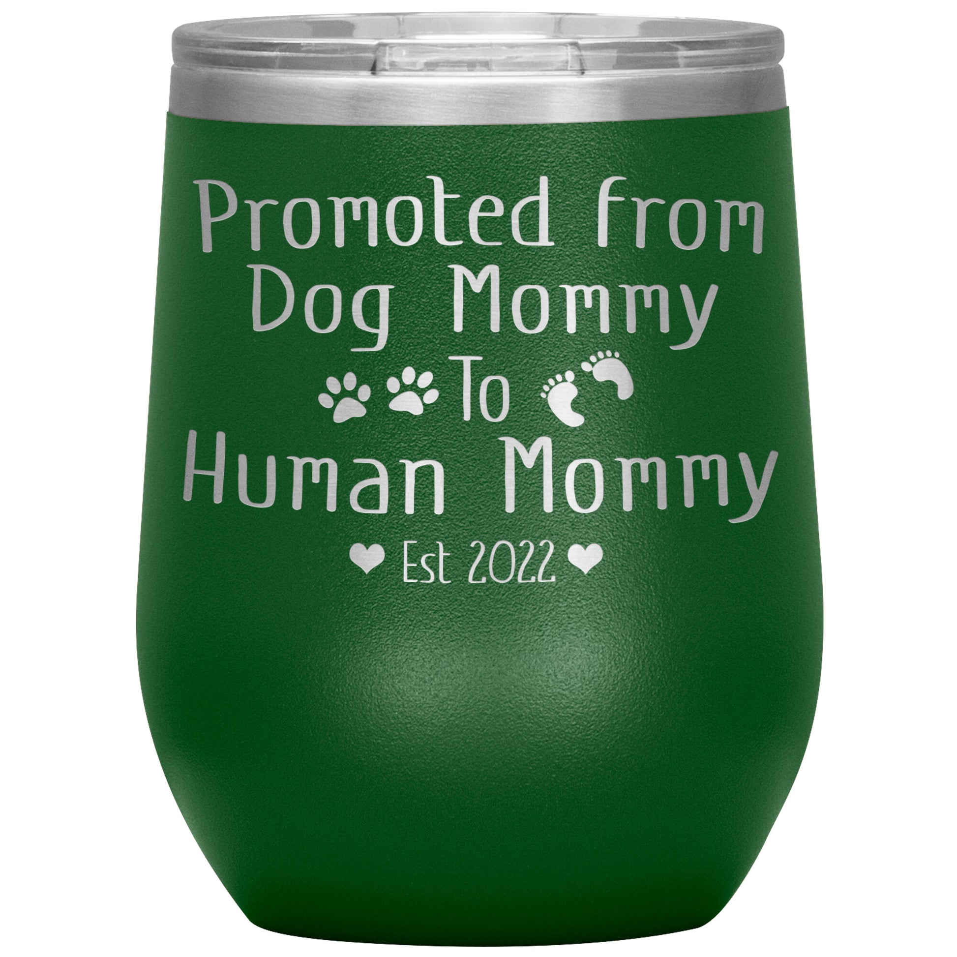 Promoted from Dog to Human Mommy Est 2022 Tumbler