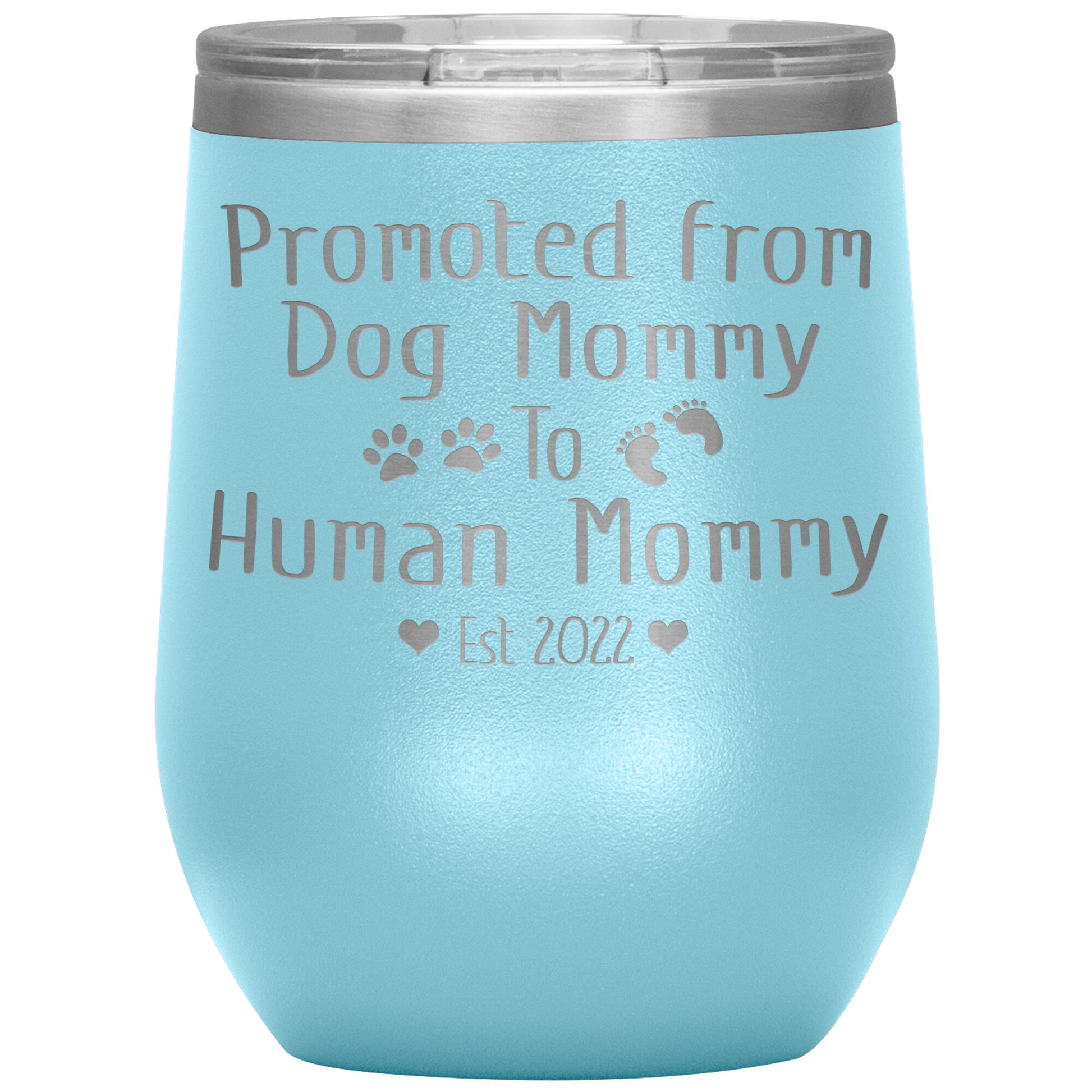 Promoted from Dog to Human Mommy Est 2022 Tumbler