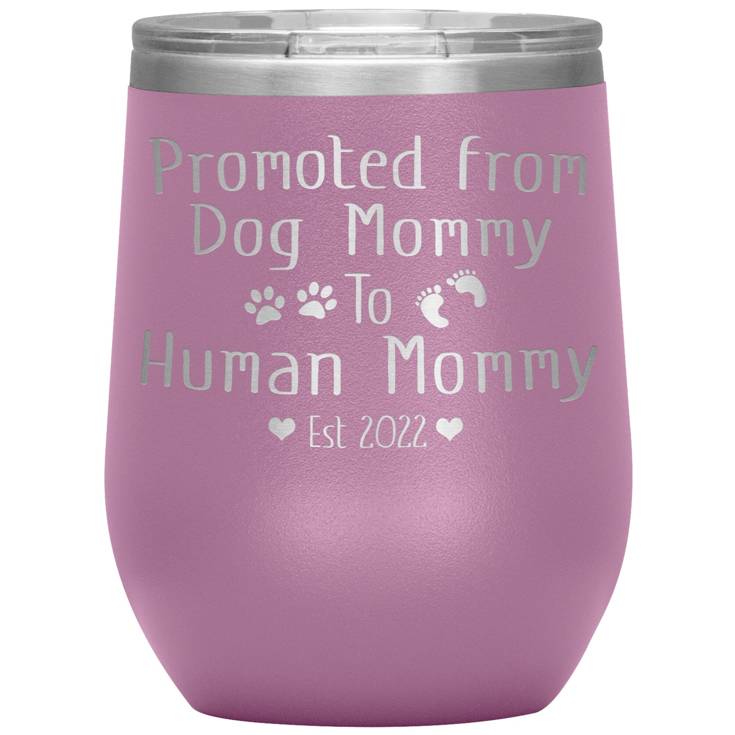 Promoted from Dog to Human Mommy Est 2022 Tumbler
