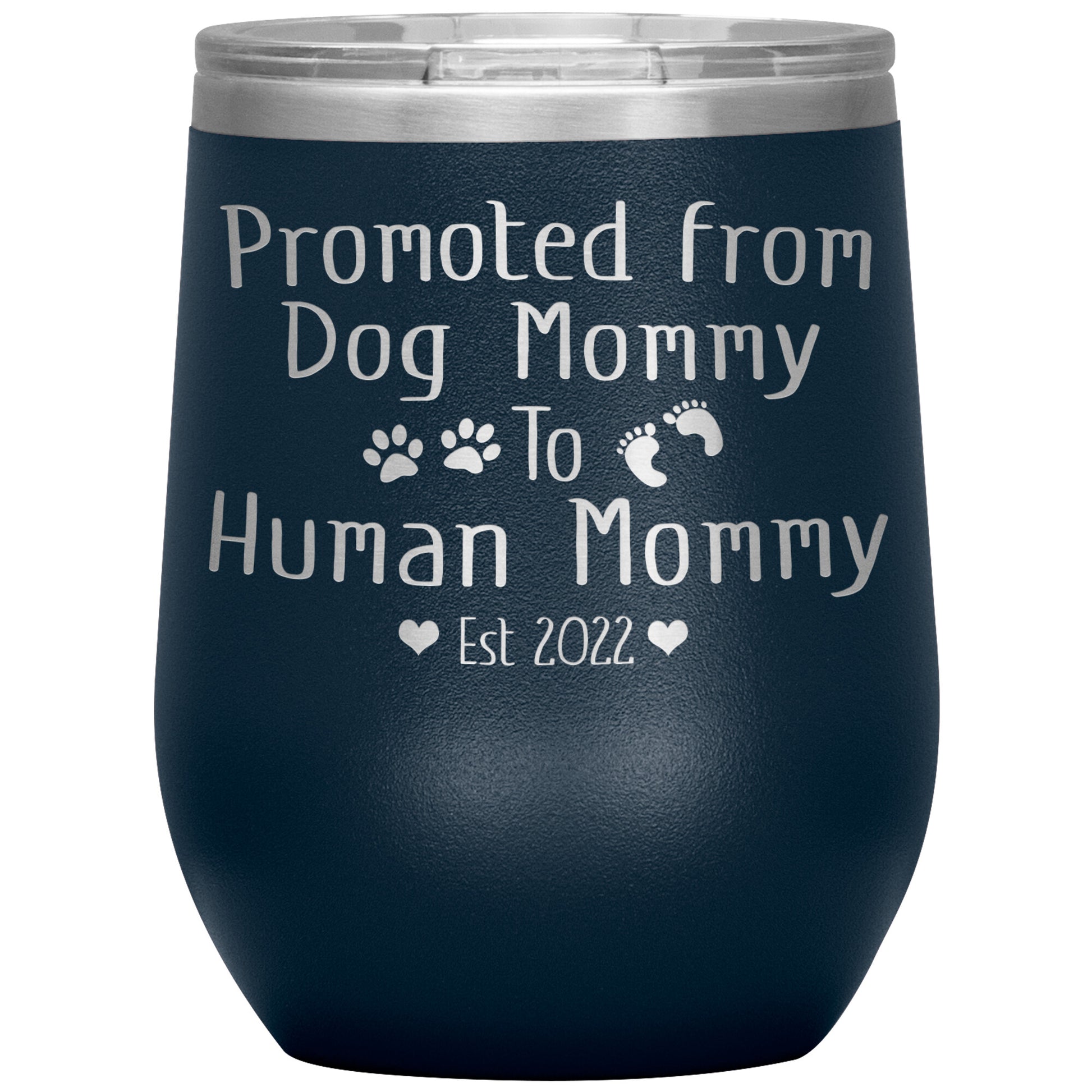 Promoted from Dog to Human Mommy Est 2022 Tumbler