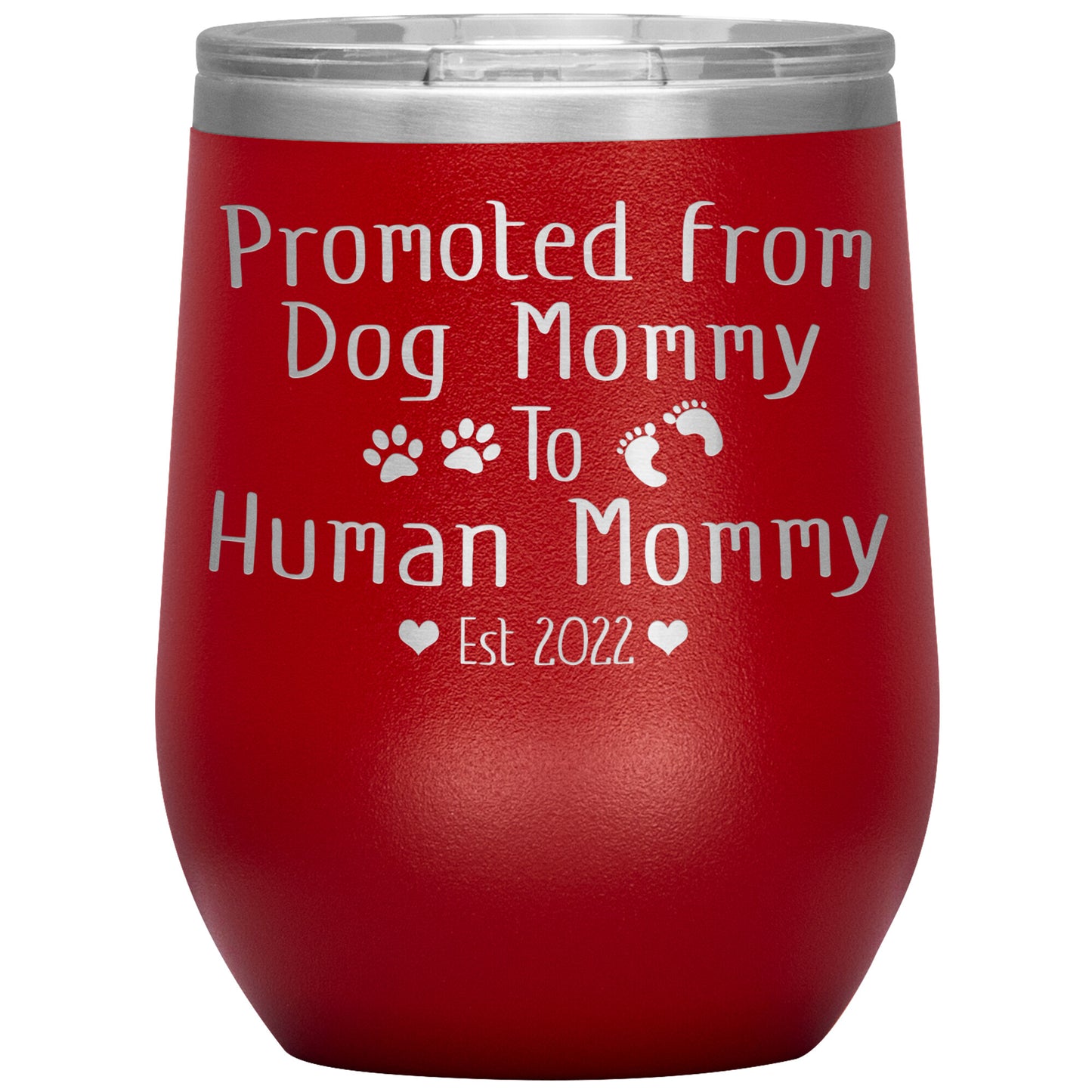 Promoted from Dog to Human Mommy Est 2022 Tumbler