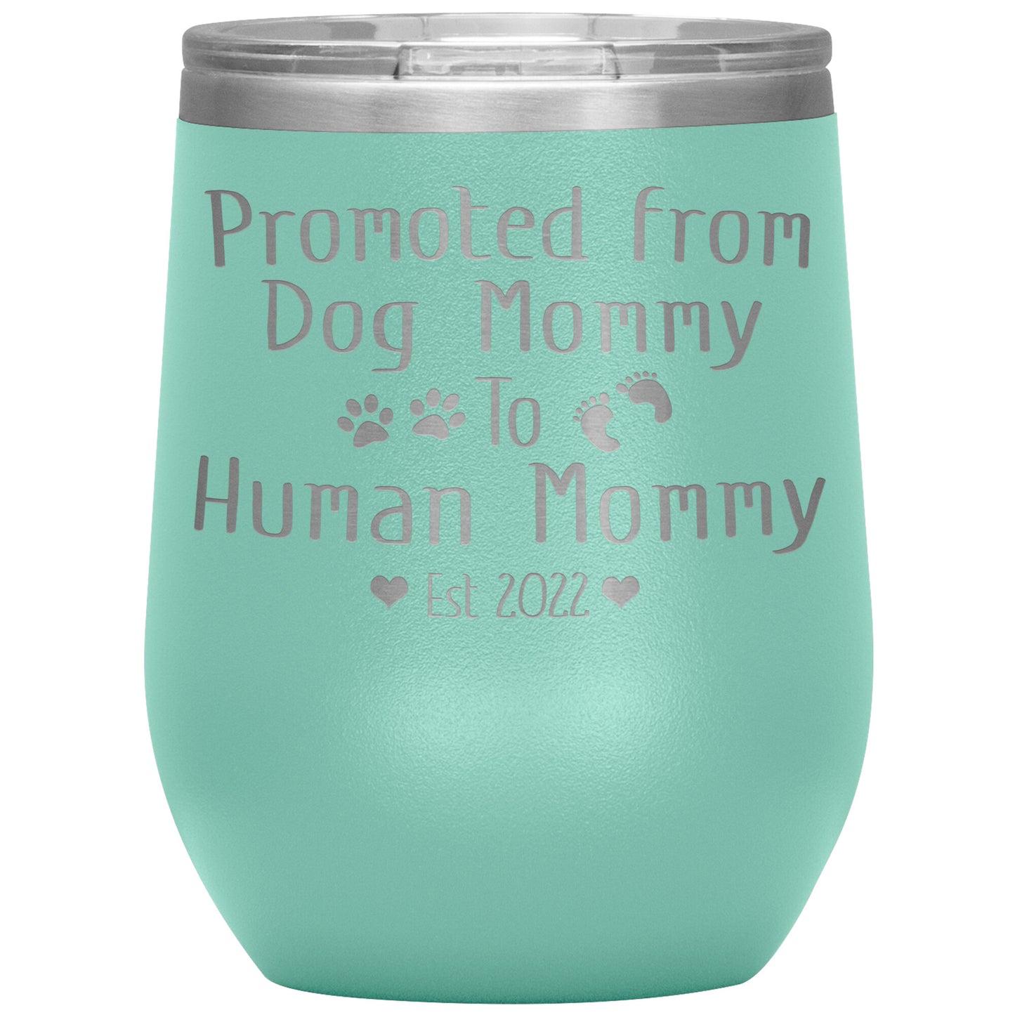 Promoted from Dog to Human Mommy Est 2022 Tumbler