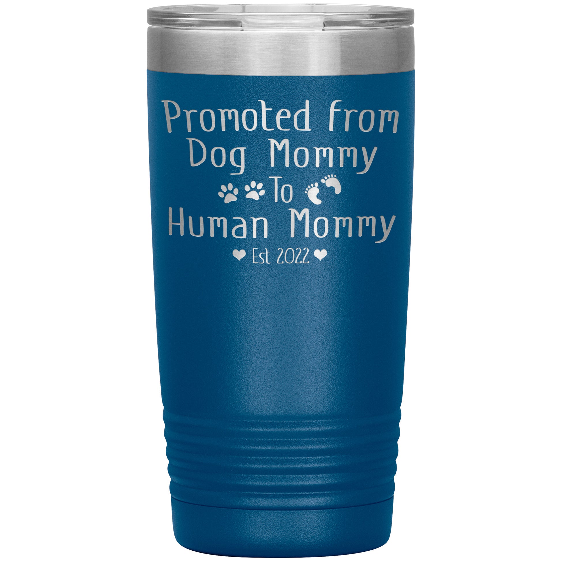 Promoted from Dog to Human Mommy Est 2022 Tumbler