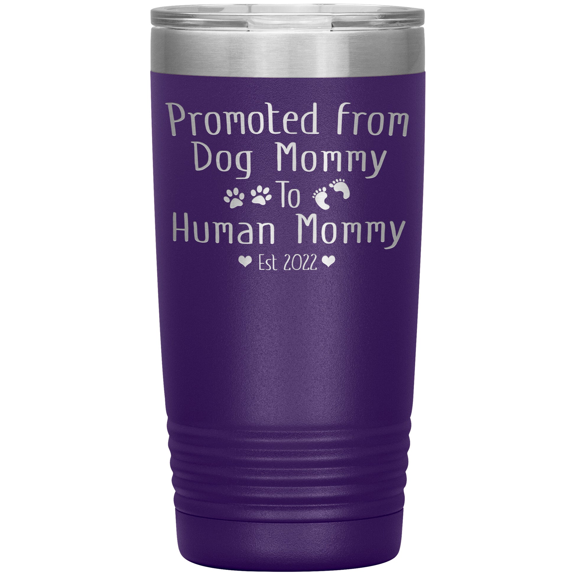 Promoted from Dog to Human Mommy Est 2022 Tumbler